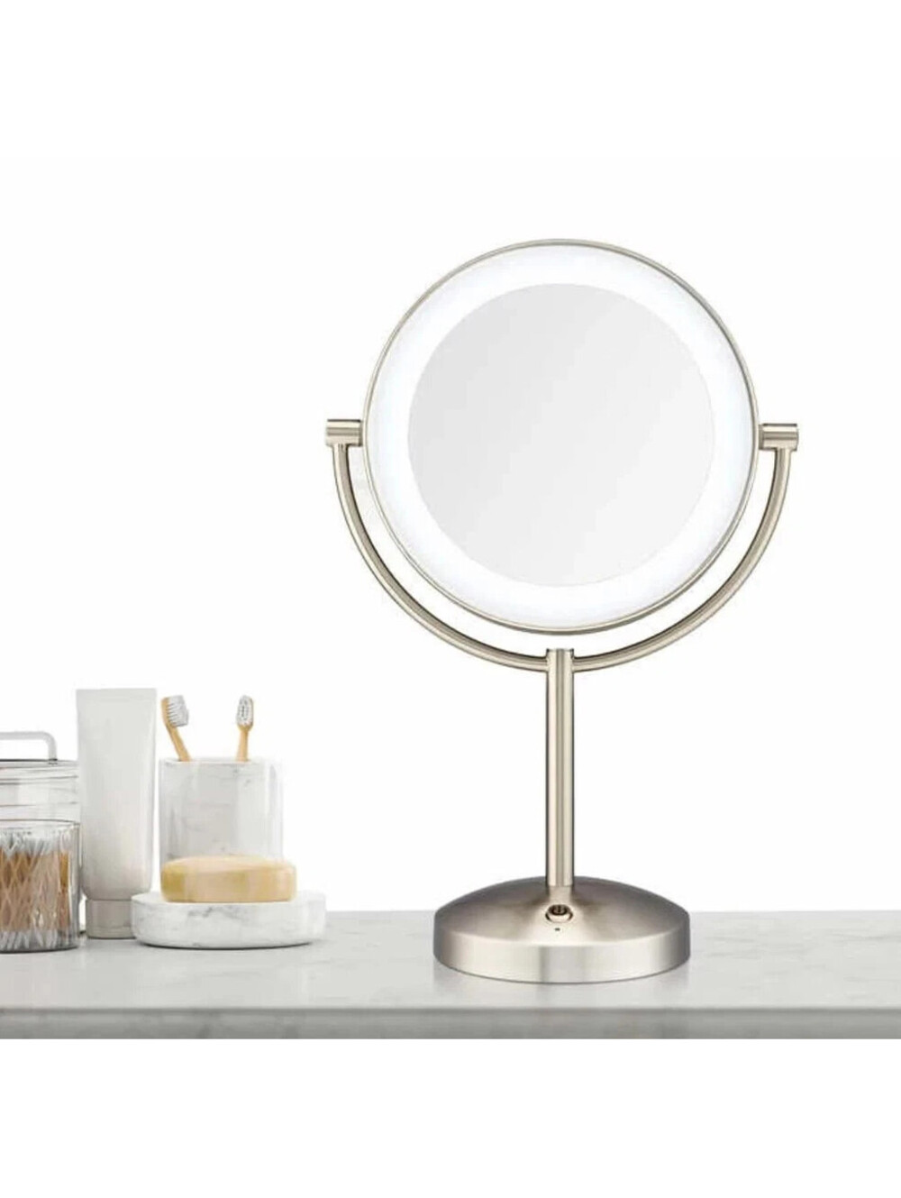 Conair Reflections Double-Sided LED Lighted Tabletop Vanity Makeup Mirror